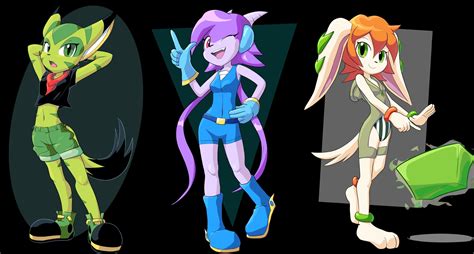 203139 Safe Artist Goshaag Carol Tea Freedom Planet Milla Basset Freedom Planet Sash