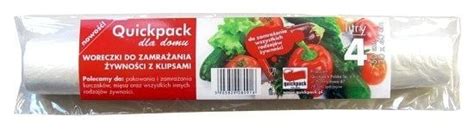 Woreczki QUICKPACK Woreczki do zamrażania z klipsami 4 l QDDWNM004