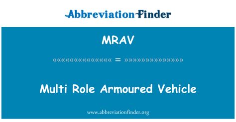 mrav stands  multi role armoured vehicle abbreviation finder