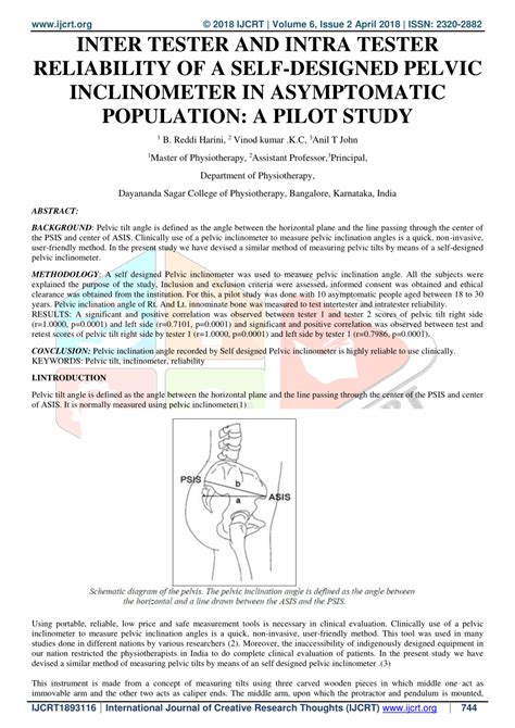 Pdf Inter Tester And Intra Tester Reliability Of A Self Designed