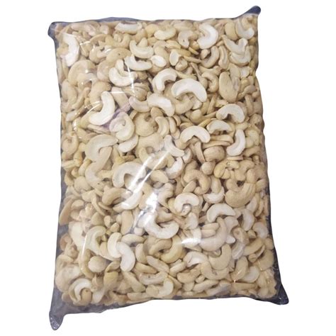 Raw White Natural Split Cashew Nuts Packaging Size Loose Grade W240