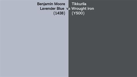 Benjamin Moore Lavender Blue 1438 Vs Tikkurila Wrought Iron Y500