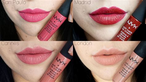 Nyx Soft Matte Lip Creams Review Shades Description Madrid Rome London