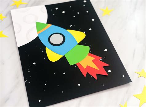 Simple & Fun Rocket Craft For Kids [Free Template]