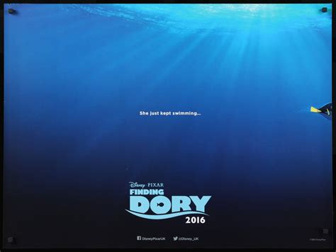 Finding Dory 2016 Original British Quad Teaser Movie Poster