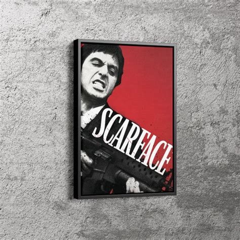 Scarface Movie Poster Painting Art Wall Canvas For Living Room Etsy