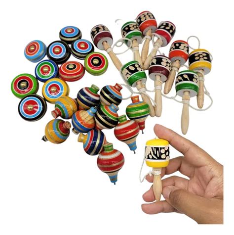 Set 30 Mini Juguetes Mexicanos Trompo Balero Yoyo Coloridos Envío gratis