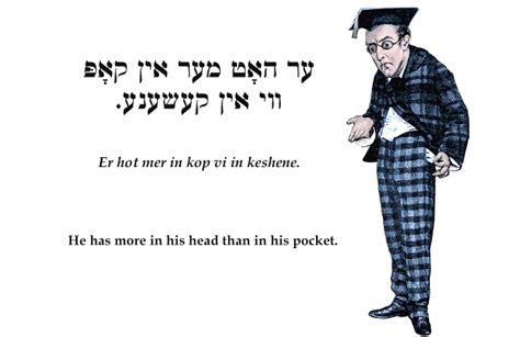 Yiddish Wit He Has More In His Head Than In His Pocket