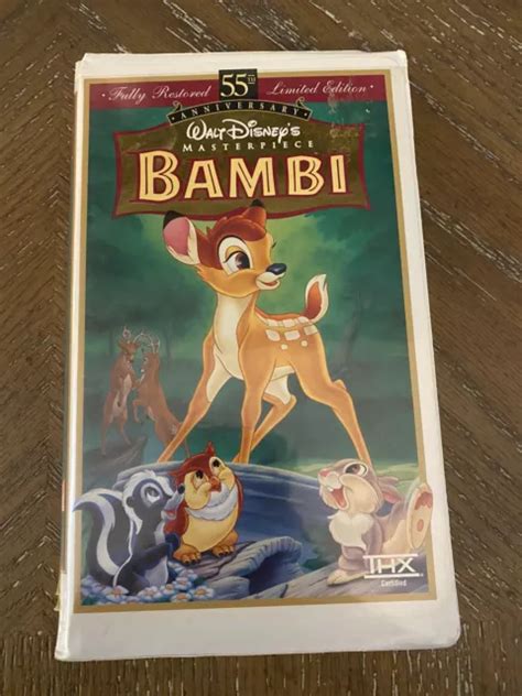 BAMBI 55TH ANNIVERSARY Walt Disney S Masterpiece VHS Limited Edition