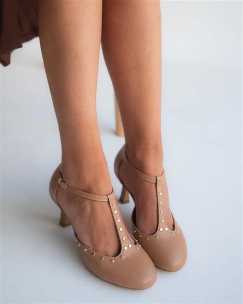 CADE NUDE DERİ TOPUKLU AYAKKABI