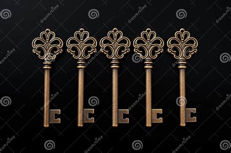 Keys On Black Background Stock Image Image Of T 285163761