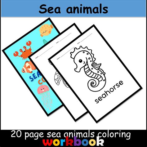 Sea animals coloring book | Made By Teachers