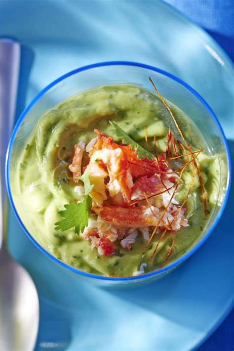 Recette crème d avocats au crabe Cuisine Madame Figaro