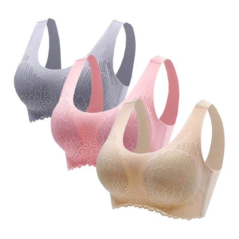 Fafwyp 3 Pack Plus Size Band Lift Women S Sports Bras Padded High Impact No Underwire