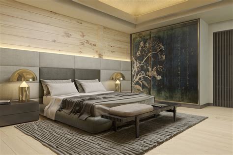 Bedroom in the wooden house on Behance