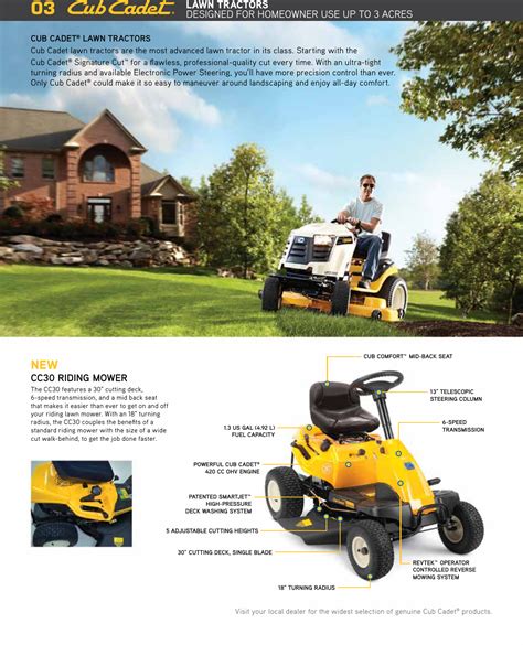 Brochure Cub Cadet Lawntractors En