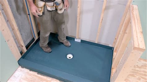 how to install a shower floor pan