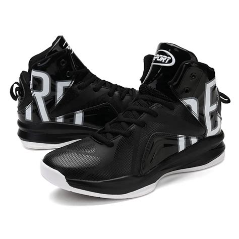 Mens Basketball Sneakers High Top Basketball Shoes for Men Black/Green ...