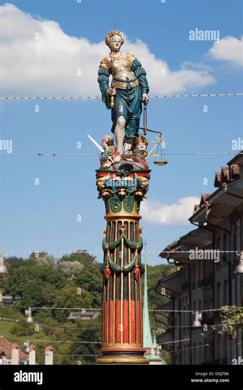 Statue Of The Fountain Of Justice In Bern Switzerland Stock Photo Alamy