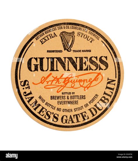 Vintage British Beer Mat Advertising Guinness Stock Photo: 82047146 - Alamy