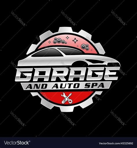 Garage Auto Detailing Logo Design Template Vector Image