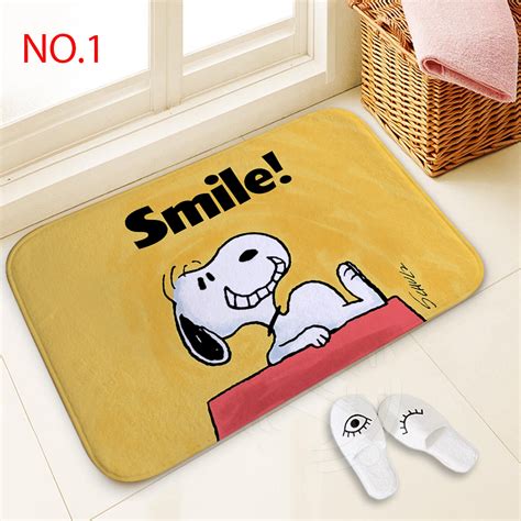 Buy Bathroom Absorbent Pad Cute Snoopy Printed Mat Kitchen Non Slip