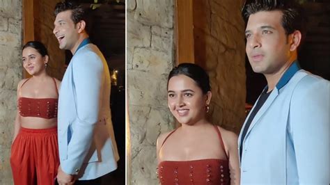 Lovebirds Karan Kundrra And Tejasswi Prakash Make Stylish Appearance At