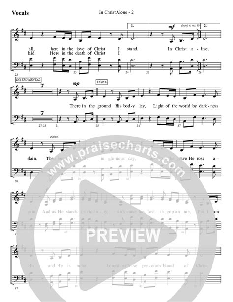 In Christ Alone Sheet Music Pdf Worshipteam Tv Praisecharts