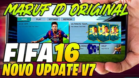 FIFA 16 MOD OFFLINE ANDROID NOVO UPDATE V7 MARUF ID TRANSFERS 2023