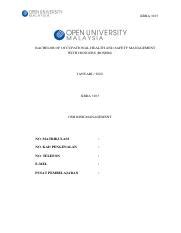 Xbra Pdf Xbra Bachelor Of Occupational Health And Safety