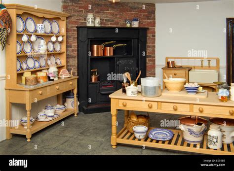 Regency Period Dolls House Showing The Miniature Interiors And