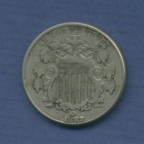 USA Nickel 5 Cents Shield Nickel 1882 KM 97 sehr schön m3367