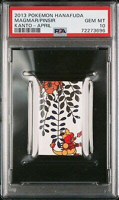 Pokemon Card Magmar Pinsir Kanto April Hanafuda Psa Gem