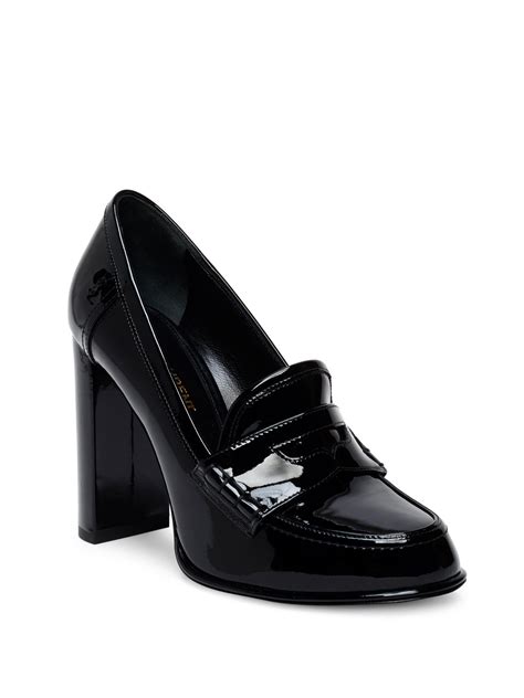 Lyst Saint Laurent Universite Patent Leather Loafer Pumps In Black