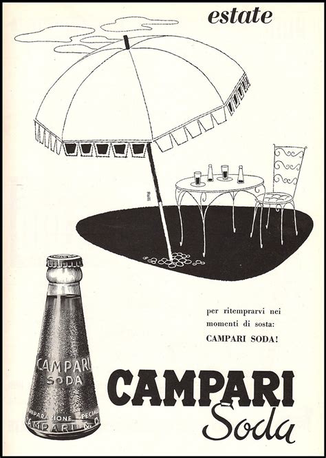 An Advertisement For Campari Soda From The Early 1900 S Featuring