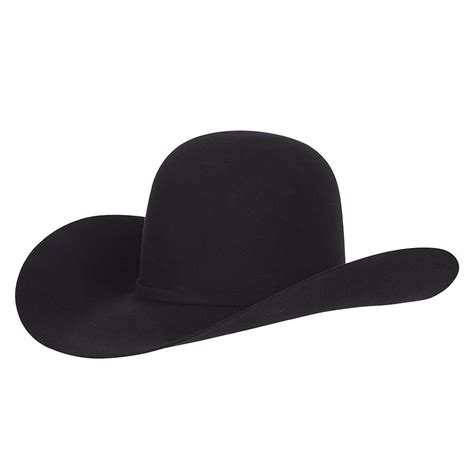 American Hats 10X Black Open Crown Felt Cowboy Hat