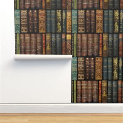 Library Books Wallpaper Instant Library Large by - Etsy