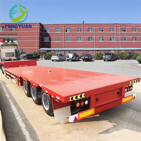 Fengyuan 3 Axle Vehicle Transport Lowboy Lowbed Semi Trailers China