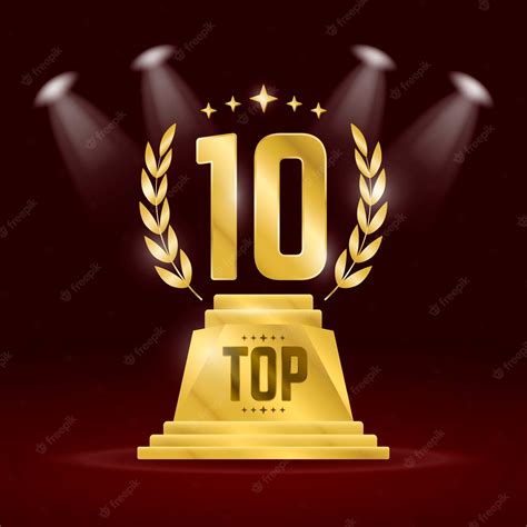 Premium Vector Top 10 Best Podium Award