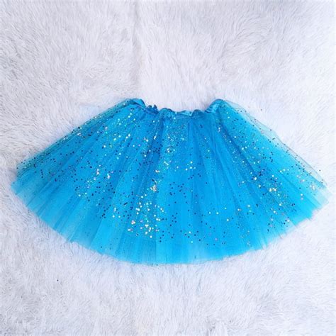 Saia de Tule Azul Bebê Glitter Elo7 Produtos Especiais