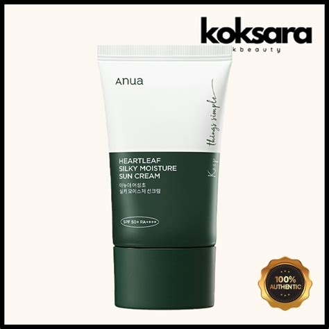 Anua Heartleaf Silky Moisture Sun Cream Ml Spf Pa Shopee