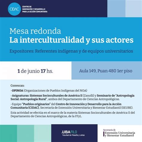 MESA REDONDA La Interculturalidad Y Sus Actores FILO UBA