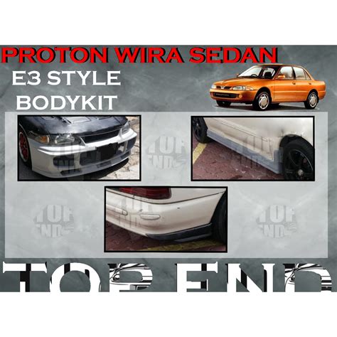 Proton Wira Sedan Saloon Evo Style Bodykit E Skirt Lip For Wira