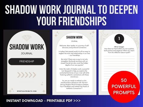 Printable Shadow Work Journal To Deepen Your Friendships Pdf