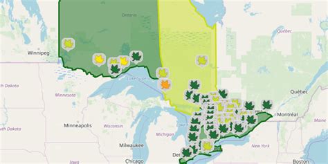 This fall foliage map shows when and where the leaves will peak near ...