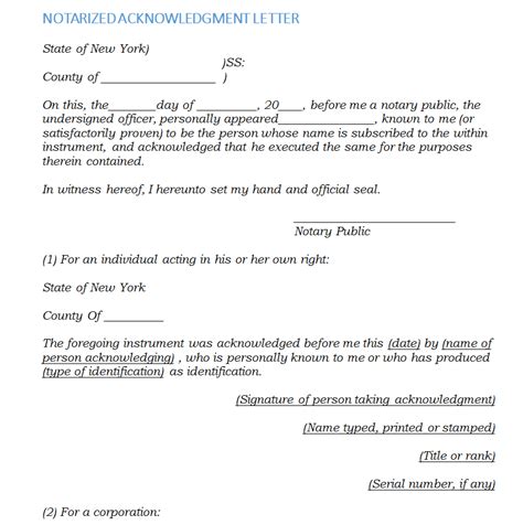 15 Formal Notarized Letter Templates In Ms Word Templates Show