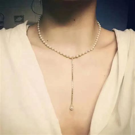 Fashion Korean Style Women Chic Simulated Pearl Long Chain Tassel