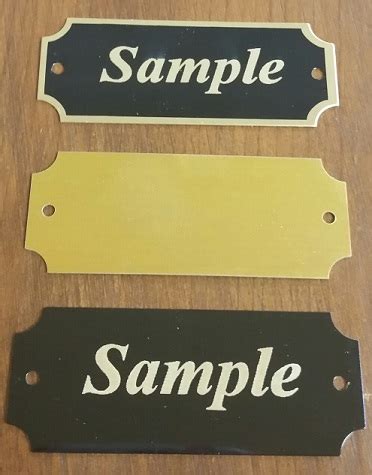 Laser Engraved Brass Nameplates – Walnut Creek Hardwood