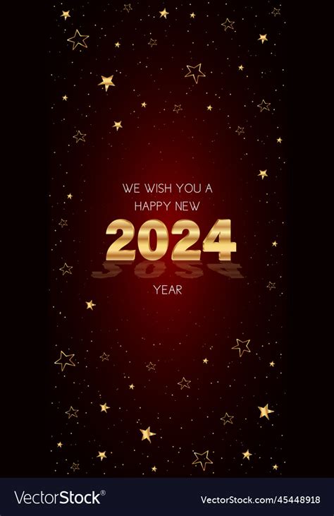 We wish you a happy new year 2024 banner Vector Image