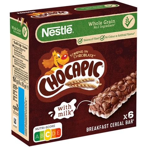 Nestle Chocapic Barres C R Ali Res Au Chocolat Et Lait Chronodrive